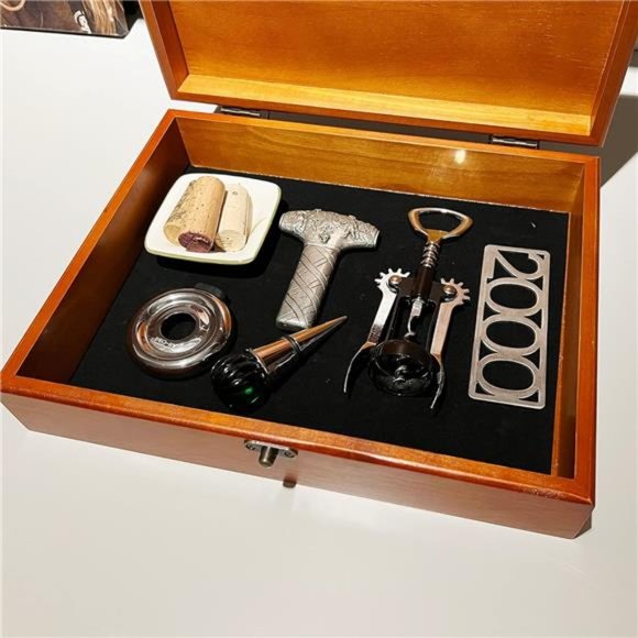 Old World Wooden Treasure Box with Brass Latch (Light Cherry Finish) - Picture 6 of 7